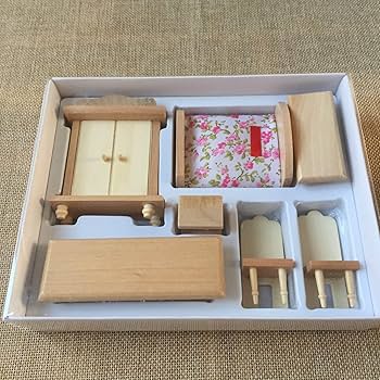 ミニチュア家具　ミニチュア雑貨屋さんの家具セット Amazon | 1/24規模素木木造ドールハウスミニチュア家具セット